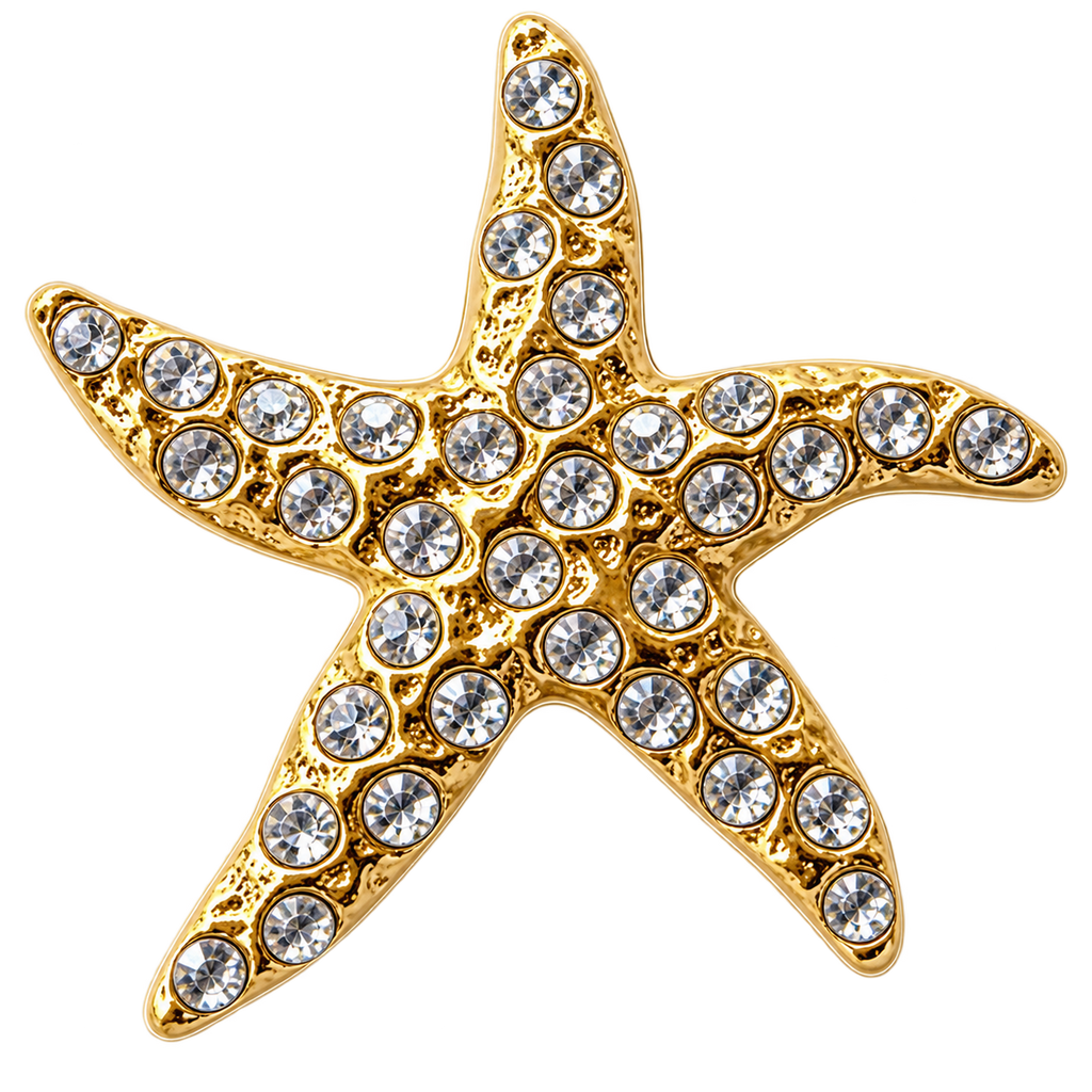 Starfish 3D Crystal Ball Marker & Hat Clip by ReadyGOLF