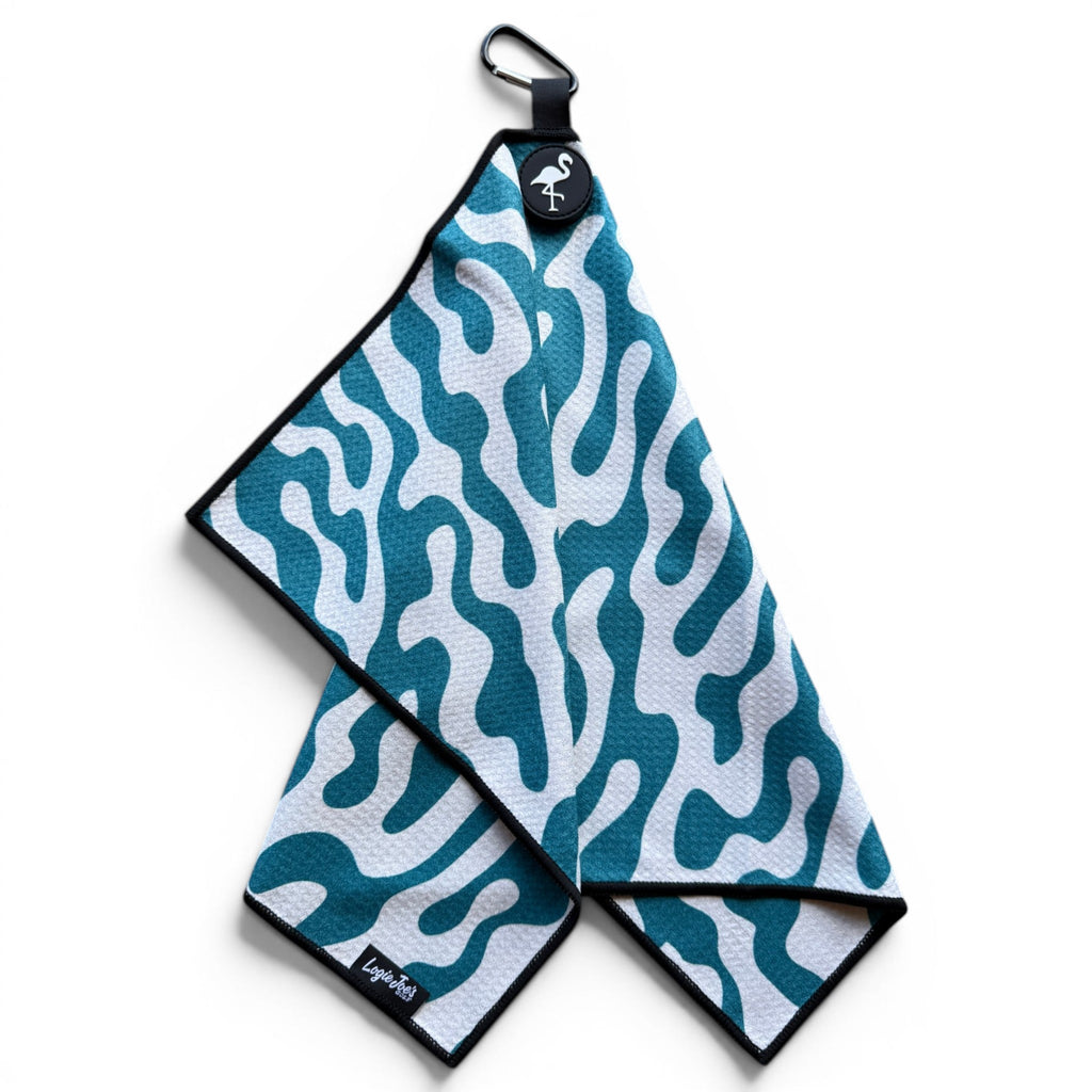 Logie Joe's Golf Coral Bloom Magnetic Golf Towel
