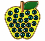 Green Apple Ball Marker & Hat Clip with Crystals by ReadyGOLF