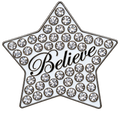 Believe Star with Crystals Ball Marker & Hat Clip by ReadyGOLF