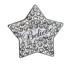 Believe Star with Crystals Ball Marker & Hat Clip by ReadyGOLF
