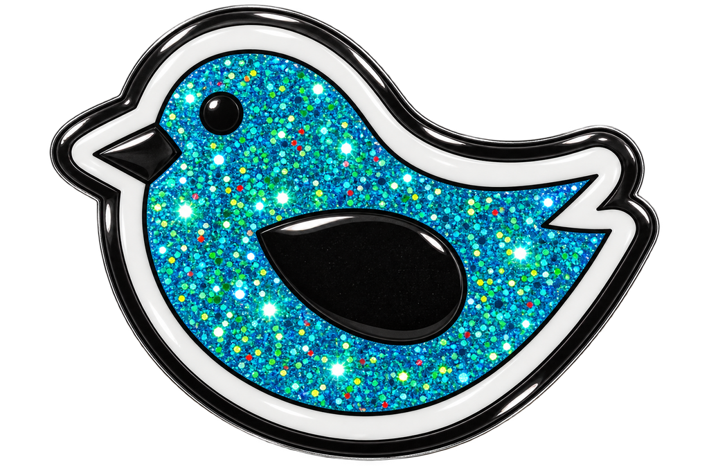 Birdie Hunting Blue Glitter Ball Marker & Hat Clip by ReadyGOLF