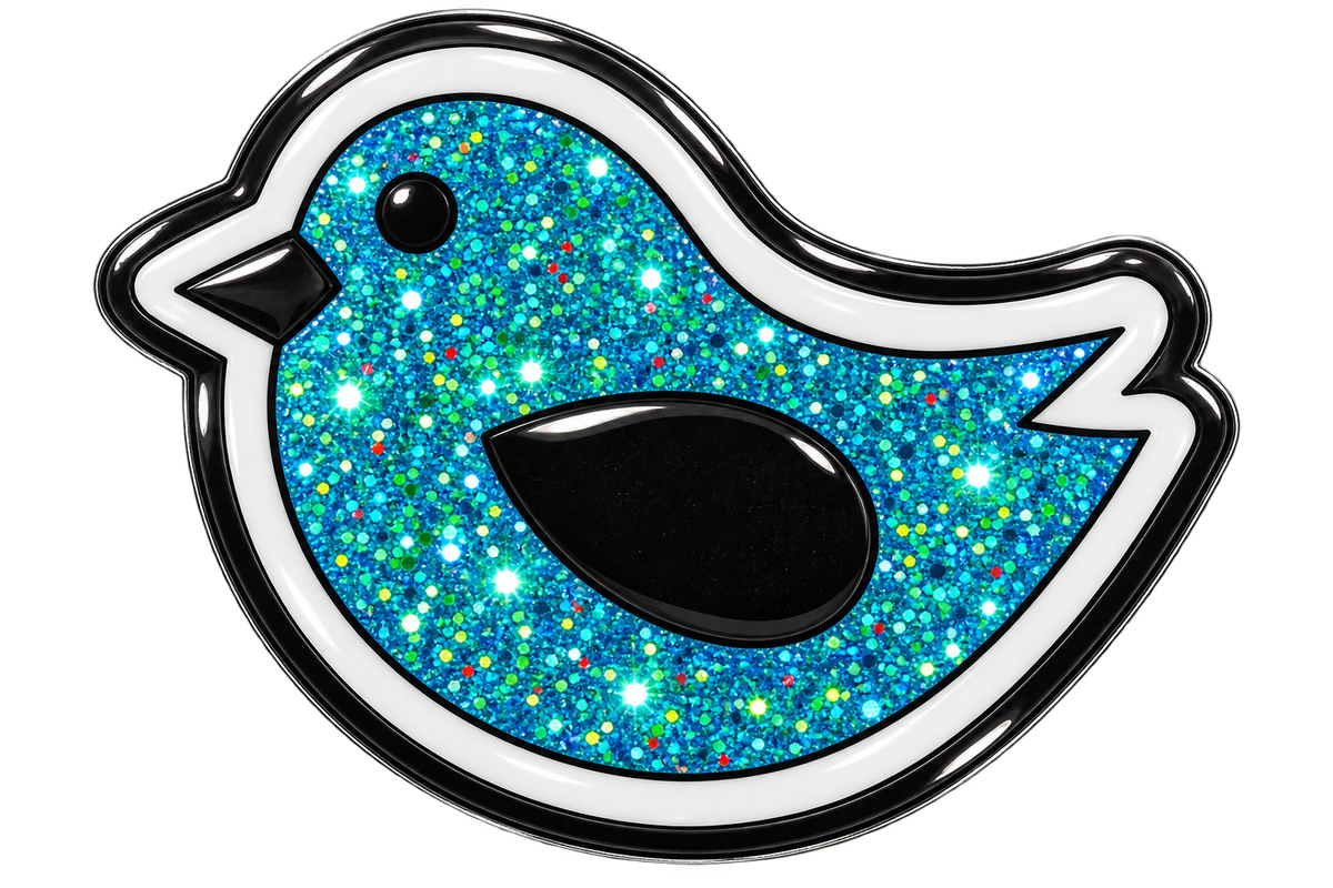 Birdie Hunting Blue Glitter Ball Marker & Hat Clip by ReadyGOLF