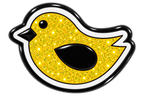 Birdie Hunting Yellow Glitter Ball Marker & Hat Clip by ReadyGOLF