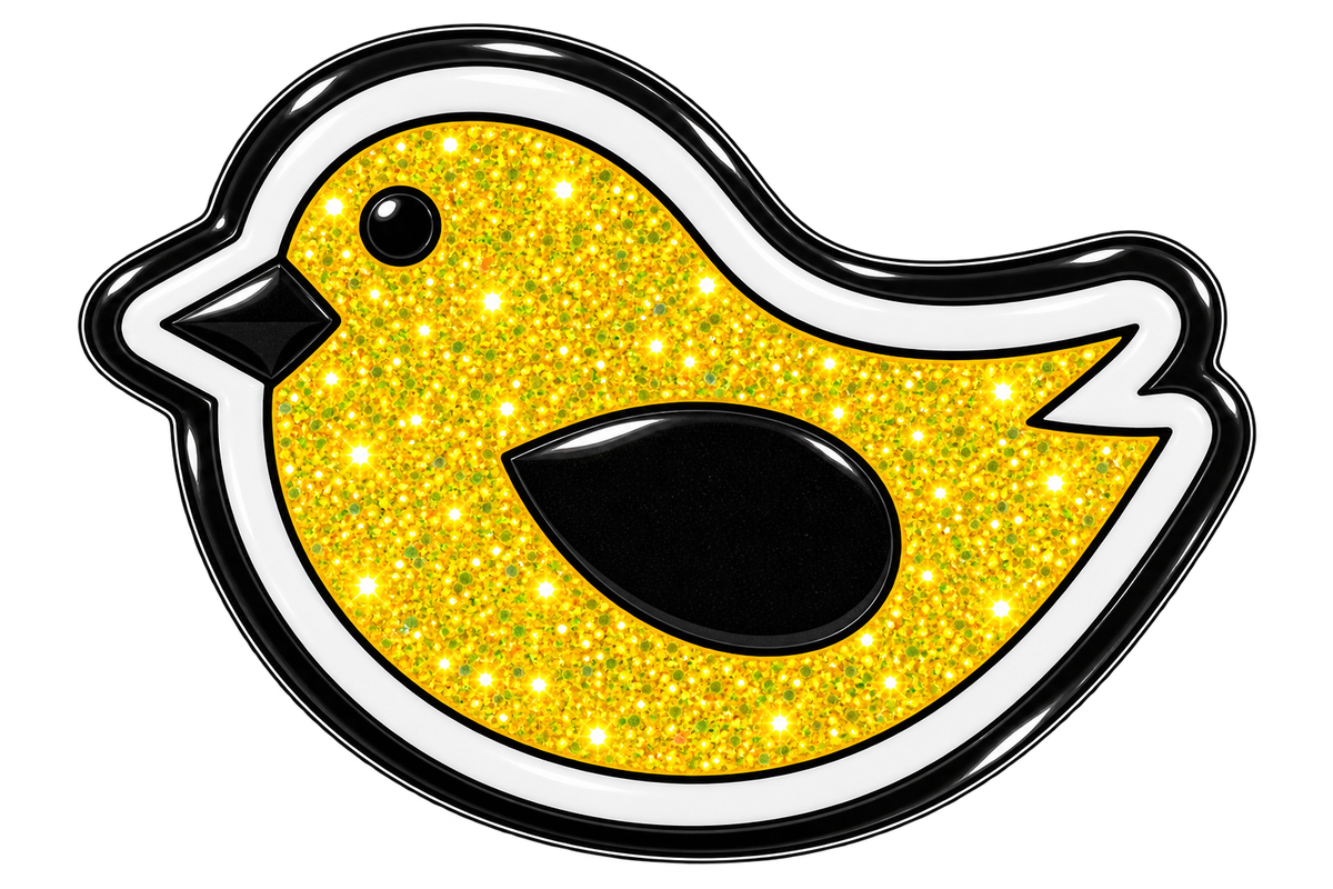 Birdie Hunting Yellow Glitter Ball Marker & Hat Clip by ReadyGOLF