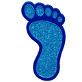 Blue Footprint Glitter Ball Marker & Hat Clip by ReadyGOLF
