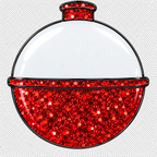 Fishing Bobber Glitter Ball Marker & Hat Clip by ReadyGOLF