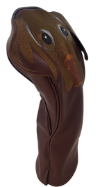 Chocolate Labrador Embroidered Classic Driver Headcover by ReadyGOLF