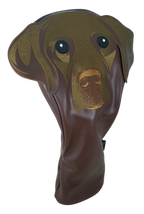 Chocolate Labrador Embroidered Classic Driver Headcover by ReadyGOLF