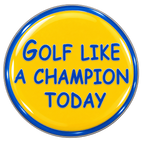 Golf Like A Champion Today Ball Marker & Hat Clip by ReadyGOLF