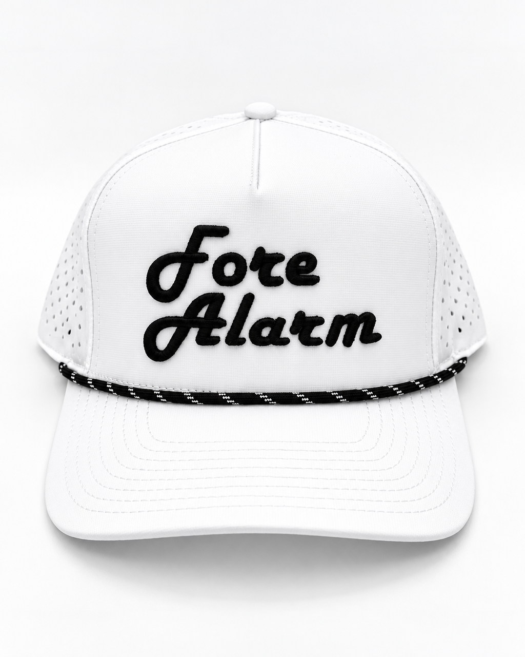 Fore Alarm Signature Performance Rope Hat — White / Black
