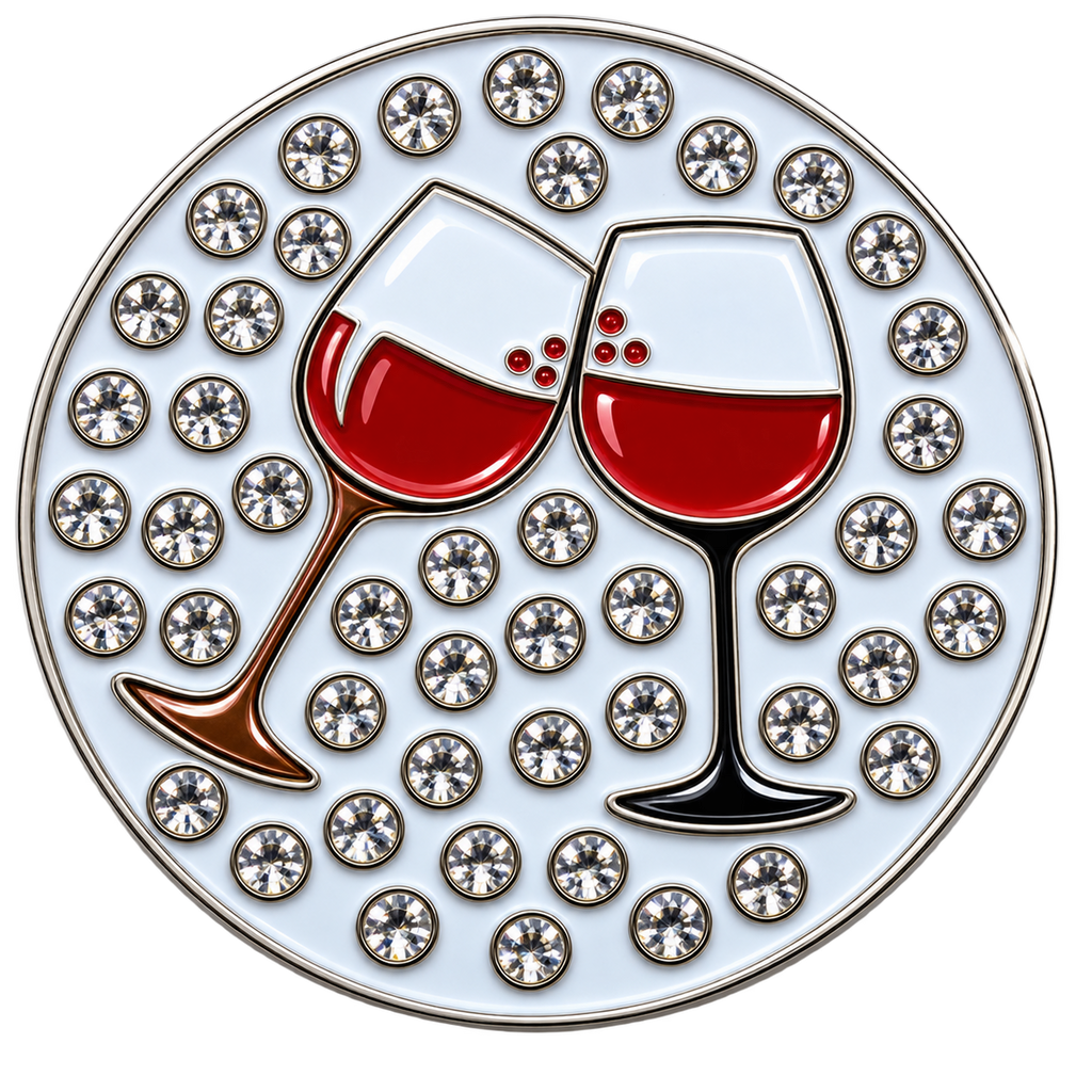 Cheers! Wine Crystal Ball Marker & Hat Clip by ReadyGOLF
