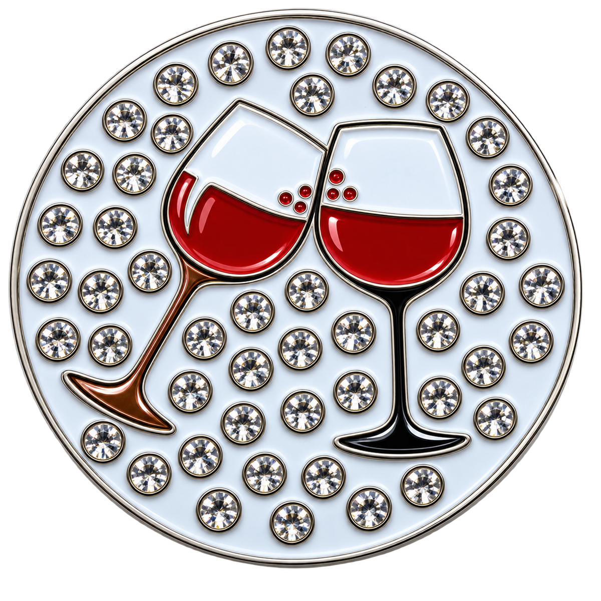 Cheers! Wine Crystal Ball Marker & Hat Clip by ReadyGOLF