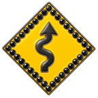 Caution Curves Ahead Crystal Ball Marker & Hat Clip by ReadyGOLF