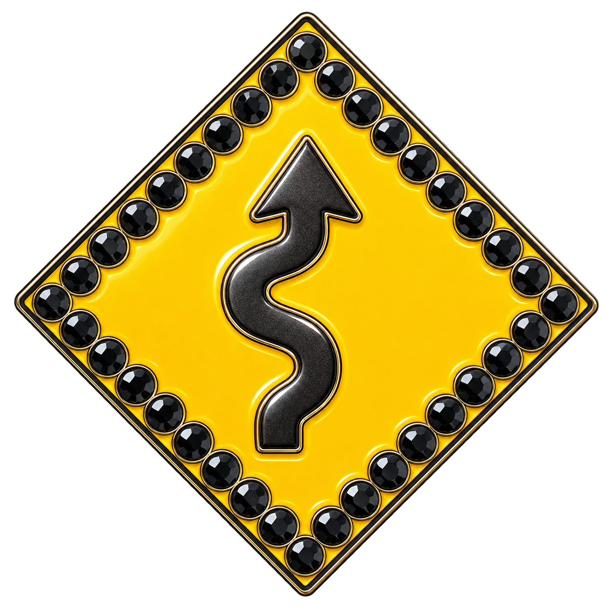 Caution Curves Ahead Crystal Ball Marker & Hat Clip by ReadyGOLF