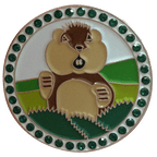 Dancing Gopher Crystal Golf Ball Marker & Hat Clip by ReadyGOLF