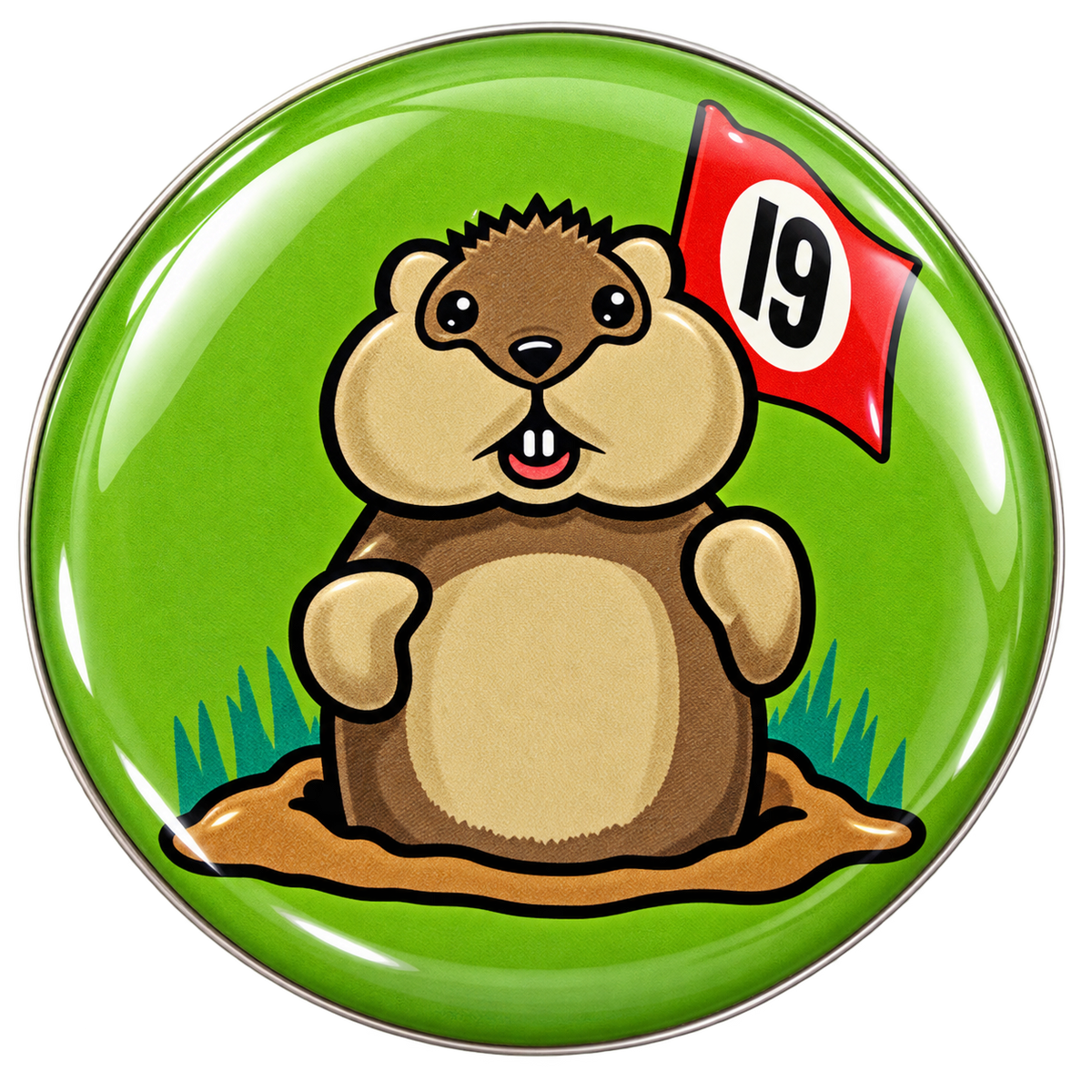 19th Hole Dancing Gopher Golf Ball Marker & Hat Clip by ReadyGOLF