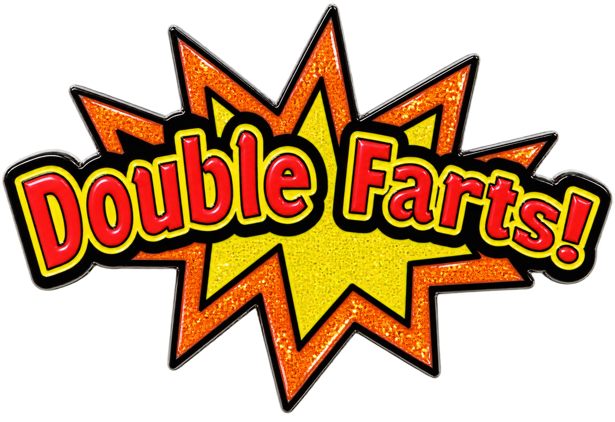 Double Farts Starburst Golf Ball Marker & Hat Clip by ReadyGOLF