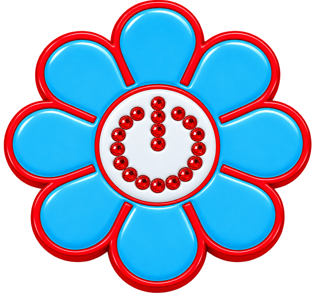 Hippie Flower Power Crystal Ball Marker & Hat Clip by ReadyGOLF