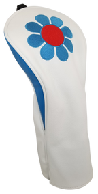 ReadyGolf: Embroidered Fairway Headcover - Flower Child (Blue)