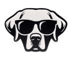 Good Boy - Black Labrador with Sunglasses Golf Ball Marker with Hat Clip
