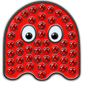 Arcade Red Ghost Crystal Ball Marker & Hat Clip by ReadyGOLF