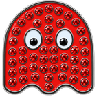 Arcade Red Ghost Crystal Ball Marker & Hat Clip by ReadyGOLF