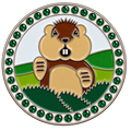 Dancing Gopher Crystal Golf Ball Marker & Hat Clip by ReadyGOLF
