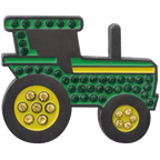Green Tractor Crystal Ball Marker & Hat Clip by ReadyGOLF