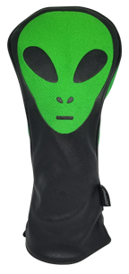 Green Alien Embroidered Driver Headcover by ReadyGOLF