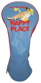 Happy Place Embroidered Driver Headcover by ReadyGOLF
