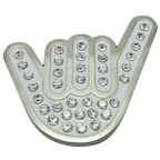 Hang Loose Shaka Sign Crystal Ball Marker & Hat Clip by ReadyGOLF