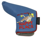 Happy Place Embroidered Putter Cover - Blade by ReadyGOLF