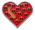 Heart Ball Marker & Hat Clip with Crystals by ReadyGOLF