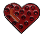 Heart Ball Marker & Hat Clip with Crystals by ReadyGOLF