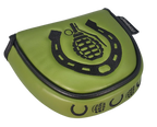 Horseshoes & Hand Grenades Embroidered Putter Cover by ReadyGOLF - Mallet