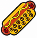 Hot Dog Ball Marker & Hat Clip with Crystals by ReadyGOLF