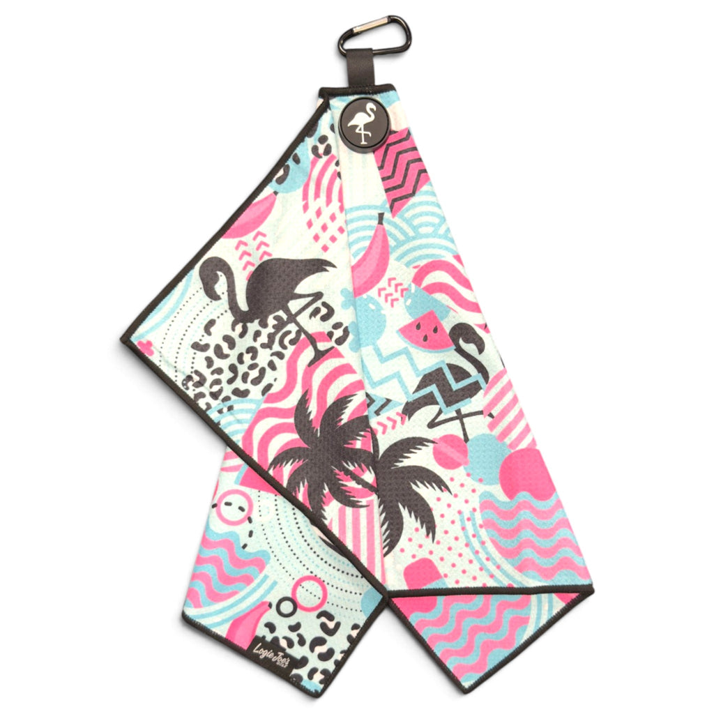 Logie Joe's Golf Exotic Flock Magnetic Golf Towel