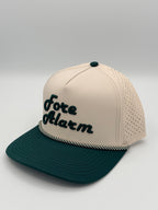 Fore Alarm cream and green performance golf rope hat, alternate product view