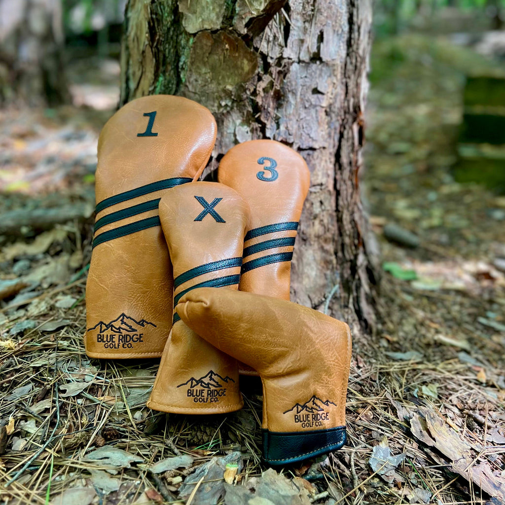 Blue Ridge Golf Co. Classic Edition – Walnut Brown / Midnight Black Golf Headcovers