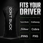 Don’t Suck™ Driver Headcover — Premium Black Diamond Quilted Fit (460cc)