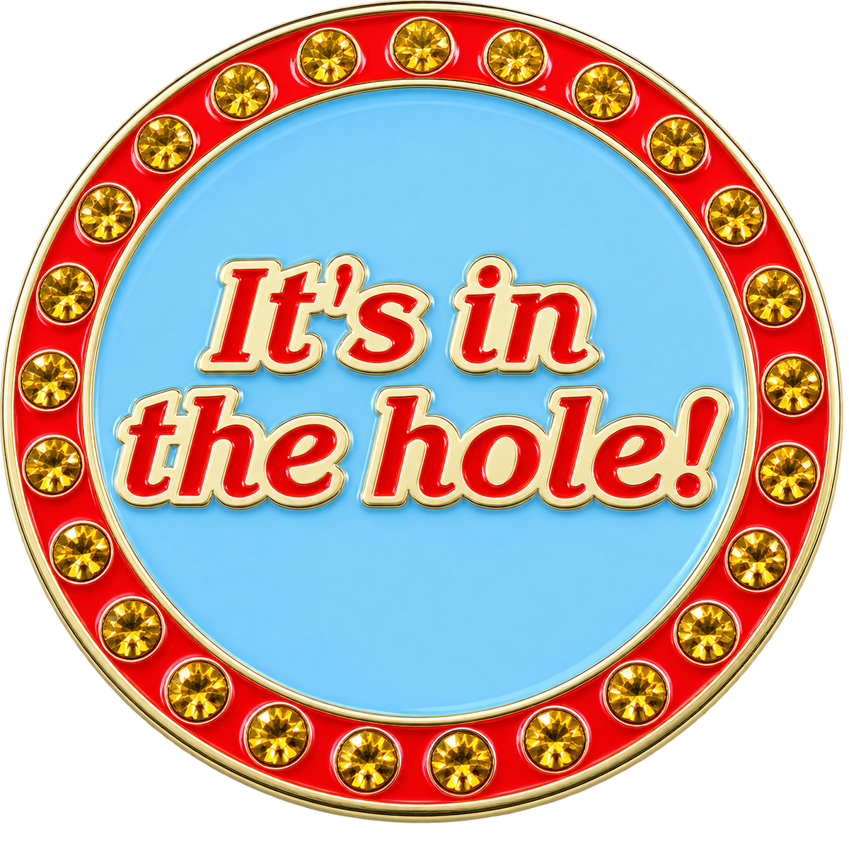 "It's in the Hole" Crystal Ball Marker & Hat Clip by ReadyGOLF