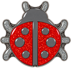 Ladybug Glitter Ball Marker & Hat Clip by ReadyGOLF