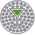 Apple Martini Crystal Ball Marker & Hat Clip by ReadyGOLF