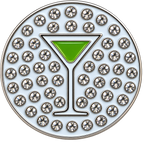 Apple Martini Crystal Ball Marker & Hat Clip by ReadyGOLF