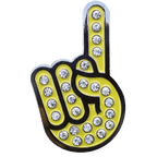 Number 1 Hand Gesture Crystal Ball Marker &amp; Hat Clip by ReadyGOLF