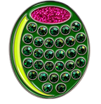 Martini Olive Crystal Ball Marker & Hat Clip by ReadyGOLF