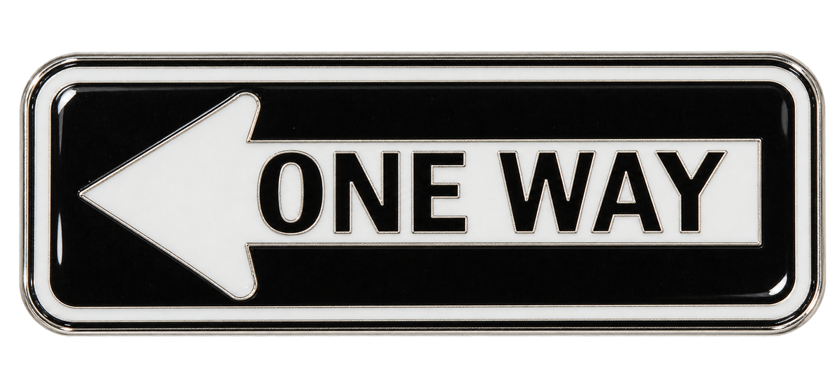 One Way Sign Ball Marker & Hat Clip by ReadyGOLF