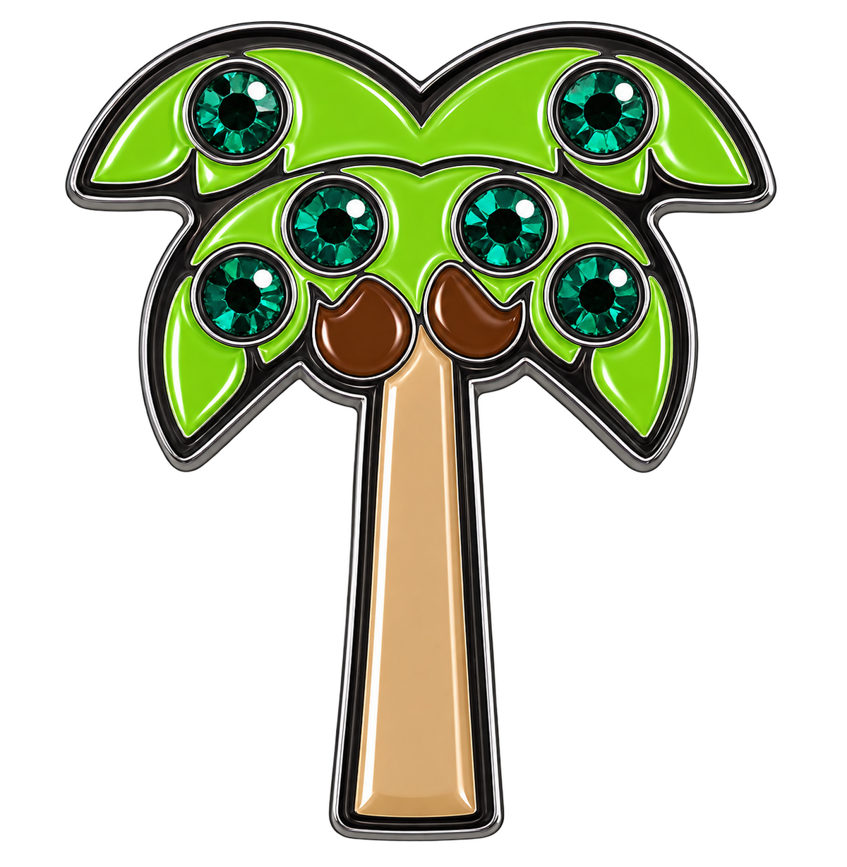 Palm Tree Ball Marker & Hat Clip with Crystals by ReadyGOLF