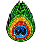 Peacock Feather Glitter Ball Marker & Hat Clip by ReadyGOLF